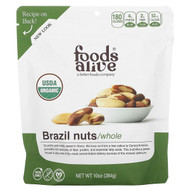<img alt="Foods Alive, Organic Brazil Nuts, Whole, 10 oz (284 g)" title="Foods Alive, Organic Brazil Nuts, Whole, 10 oz (284 g),855571001006"