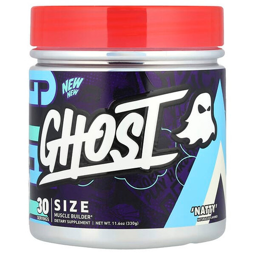 <img alt="Ghost, Size, Muscle Builder, 'Natty', 11.6 oz (330 g)" title="Ghost, Size, Muscle Builder, 'Natty', 11.6 oz (330 g),810007520711"