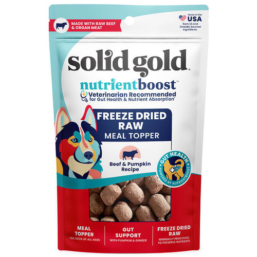 <img alt="Solid Gold, Nutrientboost, Freeze Dried Raw Meal Topper, For Dogs, All Ages, Beef & Pumpkin Recipe, 12.5 oz (354 g)" title="Solid Gold, Nutrientboost, Freeze Dried Raw Meal Topper, For Dogs, All Ages, Beef & Pumpkin Recipe, 12.5 oz (354 g),849409002266"