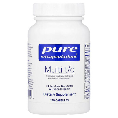<img alt="Pure Encapsulations, Multi T-D, 120 Capsules" title="Pure Encapsulations, Multi T-D, 120 Capsules,793888978638"