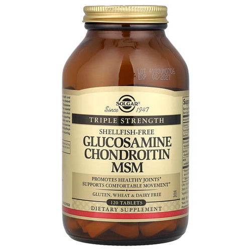 <img alt="Solgar, Glucosamine Chondroitin MSM, Triple Strength, 120 Tablets" title="Solgar, Glucosamine Chondroitin MSM, Triple Strength, 120 Tablets,850037549054"