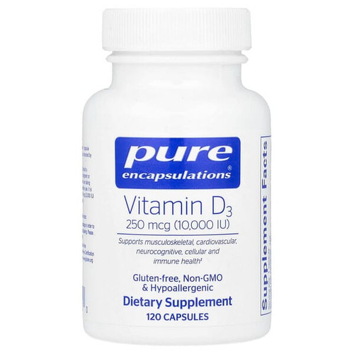 <img alt="Pure Encapsulations, Vitamin D3, 250 mcg (10,000 IU), 120 Capsules" title="Pure Encapsulations, Vitamin D3, 250 mcg (10,000 IU), 120 Capsules,850046337994"
