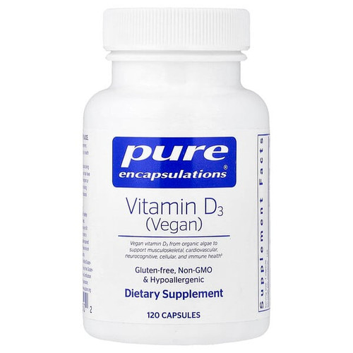 <img alt="Pure Encapsulations, Vitamin D3 Vegan, 120 Capsules (50 mcg (2,000 IU) per Capsule)" title="Pure Encapsulations, Vitamin D3 Vegan, 120 Capsules (50 mcg (2,000 IU) per Capsule),755571946850"