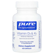 <img alt="Pure Encapsulations, Vitamin D3 & K2, 120 Capsules" title="Pure Encapsulations, Vitamin D3 & K2, 120 Capsules,811839030317"