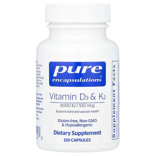 <img alt="Pure Encapsulations, Vitamin D3 & K2, 120 Capsules" title="Pure Encapsulations, Vitamin D3 & K2, 120 Capsules,811839030317"