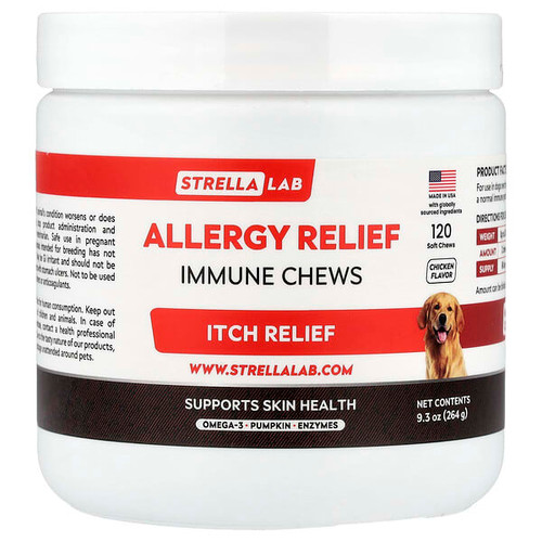 <img alt="StrellaLab, Allergy Relief, Immune Chews, For Dogs , 120 Soft Chews, 9.3 oz (264 g)" title="StrellaLab, Allergy Relief, Immune Chews, For Dogs , 120 Soft Chews, 9.3 oz (264 g),"