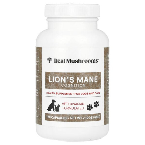 <img alt="Real Mushrooms, Lions Mane, For Dogs and Cats, 120 Capsules" title="Real Mushrooms, Lions Mane, For Dogs and Cats, 120 Capsules,"