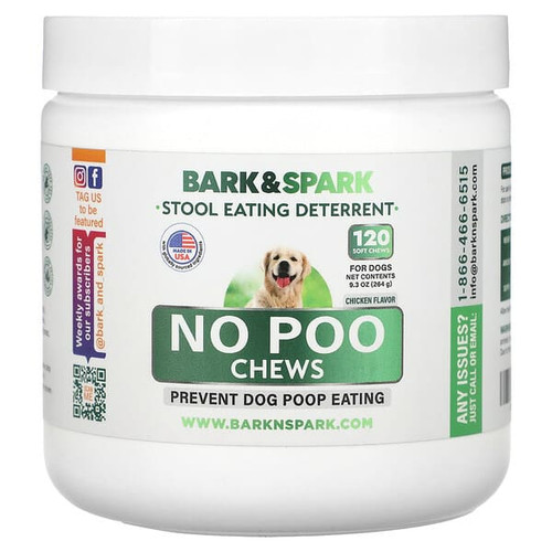 <img alt="Bark&Spark, No Poo Chews, For Dogs, Chicken , 120 Soft Chews, 9.3 oz (264 g)" title="Bark&Spark, No Poo Chews, For Dogs, Chicken , 120 Soft Chews, 9.3 oz (264 g),"