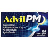 <img alt="Advil, PM, Ibuprofen, 200 mg , 120 Coated Caplets" title="Advil, PM, Ibuprofen, 200 mg , 120 Coated Caplets,"