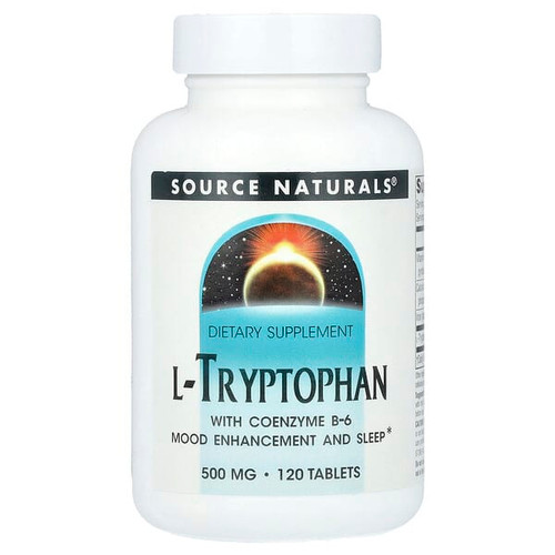 <img alt="Source Naturals, L-Tryptophan With Coenzyme B-6, 120 Tablets" title="Source Naturals, L-Tryptophan With Coenzyme B-6, 120 Tablets,"