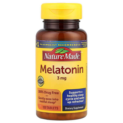 <img alt="Nature Made, Melatonin, 3 mg, 120 Tablets" title="Nature Made, Melatonin, 3 mg, 120 Tablets,"