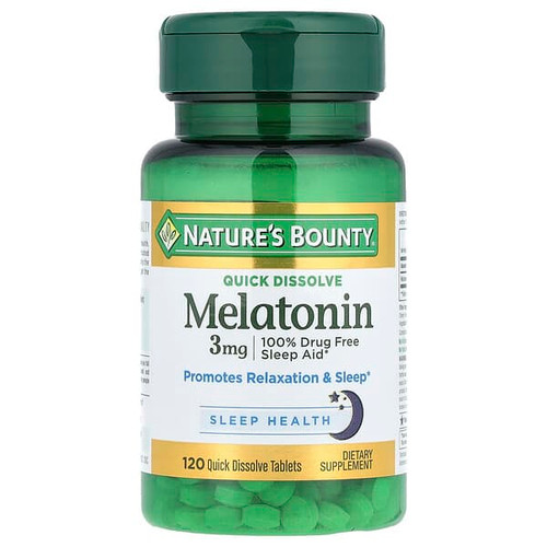 <img alt="Natures Bounty, Melatonin, Natural Cherry, 3 mg, 120 Quick Dissolve Tablets" title="Natures Bounty, Melatonin, Natural Cherry, 3 mg, 120 Quick Dissolve Tablets,"