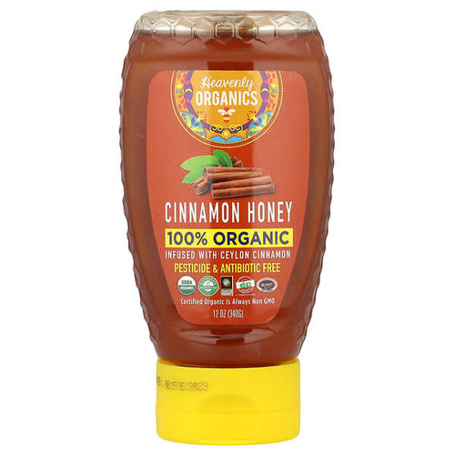 <img alt="Heavenly Organics, 100% Organic Cinnamon Honey, 12 oz (340 g)" title="Heavenly Organics, 100% Organic Cinnamon Honey, 12 oz (340 g),"