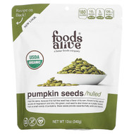 <img alt="Foods Alive, Organic Pumpkin Seeds, Hulled, 12 oz (340 g)" title="Foods Alive, Organic Pumpkin Seeds, Hulled, 12 oz (340 g),"