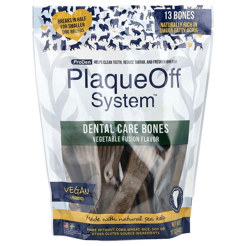 <img alt="ProDen, PlaqueOff System, Dental Care Bones, For Dogs, Vegetable Fusion, 13 Bones, 17 oz (482 g)" title="ProDen, PlaqueOff System, Dental Care Bones, For Dogs, Vegetable Fusion, 13 Bones, 17 oz (482 g),"