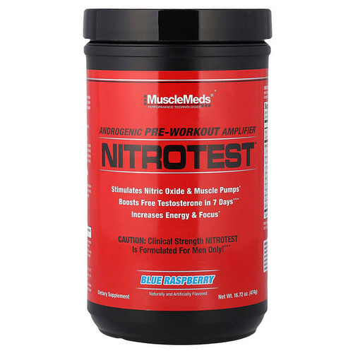 <img alt="MuscleMeds, Nitrotest, Androgenic Pre-Workout Amplifier, Blue Raspberry, 16.72 oz (474 g)" title="MuscleMeds, Nitrotest, Androgenic Pre-Workout Amplifier, Blue Raspberry, 16.72 oz (474 g),"