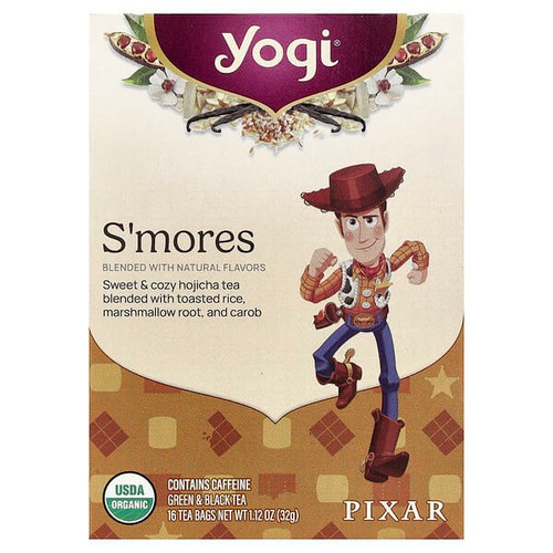 <img alt="Yogi Tea, Green & Black Tea, S'mores, 16 Tea Bags, 1.12 oz (32 g)" title="Yogi Tea, Green & Black Tea, S'mores, 16 Tea Bags, 1.12 oz (32 g),"