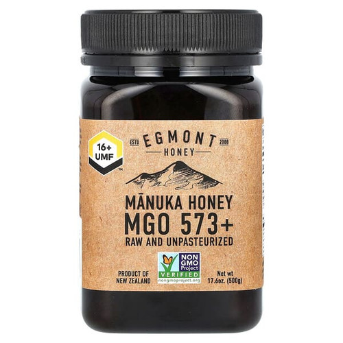 <img alt="Egmont Honey, Manuka Honey, Raw And Unpasteurized, UMF 16+, MGO 573+, 17.6 oz (500 g)" title="Egmont Honey, Manuka Honey, Raw And Unpasteurized, UMF 16+, MGO 573+, 17.6 oz (500 g),"