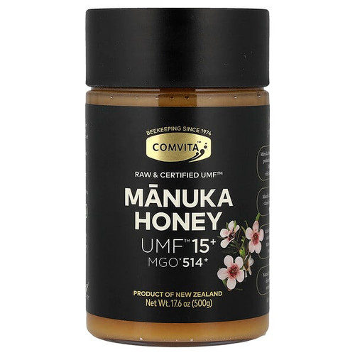 <img alt="Comvita, Manuka Honey, UMF,15+, MGO 514+, 17.6 oz (500 g)" title="Comvita, Manuka Honey, UMF,15+, MGO 514+, 17.6 oz (500 g),"