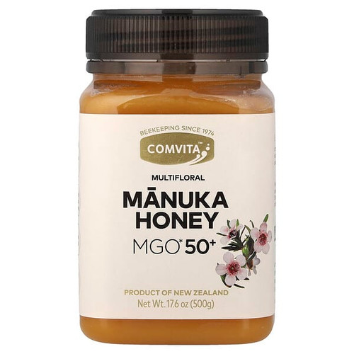 <img alt="Comvita, Multifloral Manuka Honey, MGO 50+, 17.6 oz (500 g)" title="Comvita, Multifloral Manuka Honey, MGO 50+, 17.6 oz (500 g),"