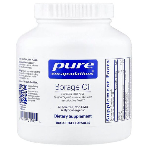 <img alt="Pure Encapsulations, Borage Oil, 180 Softgel Capsules" title="Pure Encapsulations, Borage Oil, 180 Softgel Capsules,"