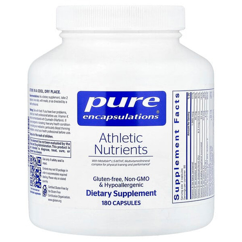 <img alt="Pure Encapsulations, Athletic Nutrients, 180 Capsules" title="Pure Encapsulations, Athletic Nutrients, 180 Capsules,"