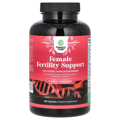<img alt="Natures Craft, Womens Wellness, Female Fertility Support, 180 Capsules" title="Natures Craft, Womens Wellness, Female Fertility Support, 180 Capsules,"