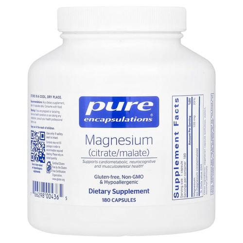 <img alt="Pure Encapsulations, Magnesium (Citrate-Malate), 180 Capsules" title="Pure Encapsulations, Magnesium (Citrate-Malate), 180 Capsules,"