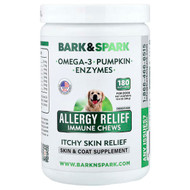 <img alt="Bark&Spark, Allergy Relief Immune Chews, Itchy Skin Relief, For Dogs, Chicken, 180 Soft Chews, 13.9 oz (369 g)" title="Bark&Spark, Allergy Relief Immune Chews, Itchy Skin Relief, For Dogs, Chicken, 180 Soft Chews, 13.9 oz (369 g),"