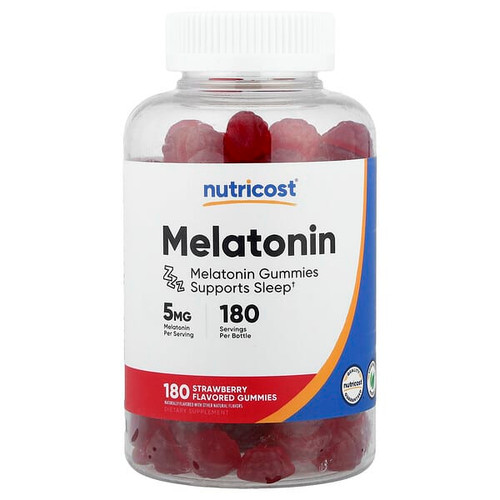 <img alt="Nutricost, Melatonin Gummies, Strawberry, 5 mg, 180 Gummies" title="Nutricost, Melatonin Gummies, Strawberry, 5 mg, 180 Gummies,"