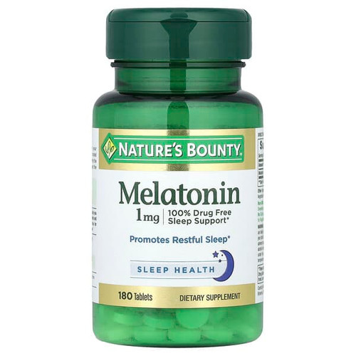 <img alt="Natures Bounty, Melatonin, 1 mg, 180 Tablets" title="Natures Bounty, Melatonin, 1 mg, 180 Tablets,"