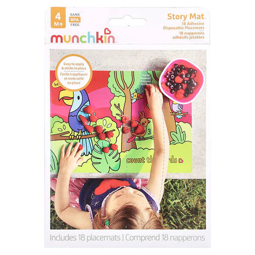 <img alt="Munchkin, Story Mat, Disposable Placemats, 4 Months+, 18 Count" title="Munchkin, Story Mat, Disposable Placemats, 4 Months+, 18 Count,"