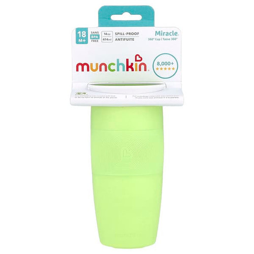 <img alt="Munchkin, Miracle 360° Cup, 18 Months+, Light Green, 14 oz (414 ml)" title="Munchkin, Miracle 360° Cup, 18 Months+, Light Green, 14 oz (414 ml),"