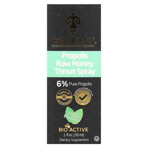 <img alt="Bee & You, Propolis Raw Honey Throat Spray , 1 fl oz (30 ml)" title="Bee & You, Propolis Raw Honey Throat Spray , 1 fl oz (30 ml),"
