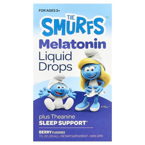 <img alt="The Smurfs, Melatonin Liquid Drops, Ages 3+, Berry, 1 fl oz (30 ml)" title="The Smurfs, Melatonin Liquid Drops, Ages 3+, Berry, 1 fl oz (30 ml),"
