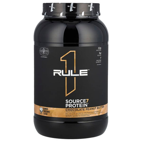 <img alt="Rule One Proteins, Source7 Protein Powder Drink Mix, Chocolate Peanut Butter, 2.01 lb (913 g)" title="Rule One Proteins, Source7 Protein Powder Drink Mix, Chocolate Peanut Butter, 2.01 lb (913 g),"
