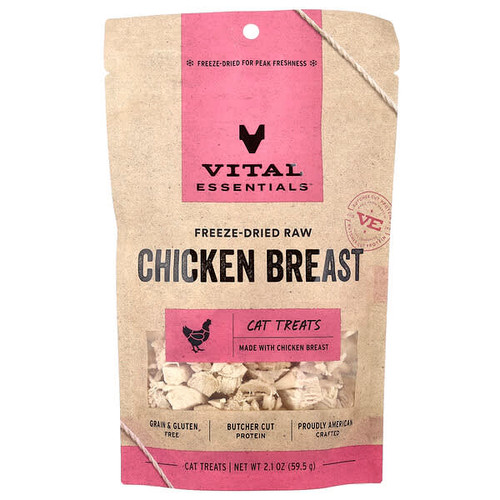 <img alt="Vital Essentials, Freeze-Dried Raw Cat Treats, Chicken Breast, 2.1 oz (59.5 g)" title="Vital Essentials, Freeze-Dried Raw Cat Treats, Chicken Breast, 2.1 oz (59.5 g),"