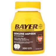 <img alt="Bayer, Genuine Aspirin, 325 mg, 200 Coated Tablets" title="Bayer, Genuine Aspirin, 325 mg, 200 Coated Tablets,"