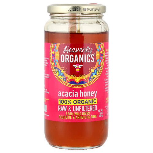 <img alt="Heavenly Organics, 100% Organic Acacia Honey, Raw & Unfiltered, 22 oz (624 g)" title="Heavenly Organics, 100% Organic Acacia Honey, Raw & Unfiltered, 22 oz (624 g),"