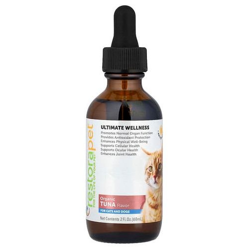 <img alt="RestoraPet, Ultimate Wellness, For Cats and Dogs, Organic Tuna, 2 fl oz (60 ml)" title="RestoraPet, Ultimate Wellness, For Cats and Dogs, Organic Tuna, 2 fl oz (60 ml),"