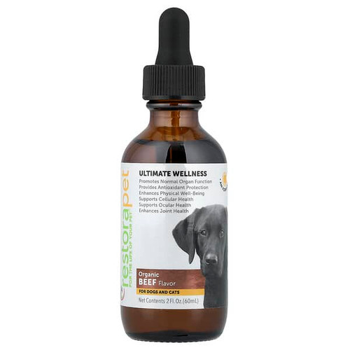 <img alt="RestoraPet, Ultimate Wellness, For Dogs and Cats, Organic Beef, 2 fl oz (60 ml)" title="RestoraPet, Ultimate Wellness, For Dogs and Cats, Organic Beef, 2 fl oz (60 ml),"