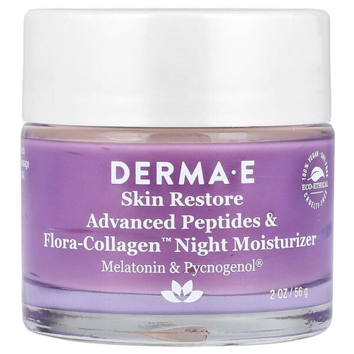 <img alt="DERMA E, Advanced Peptides & Flora-Collagen,Night Moisturizer, 2 oz (56 g)" title="DERMA E, Advanced Peptides & Flora-Collagen,Night Moisturizer, 2 oz (56 g),"