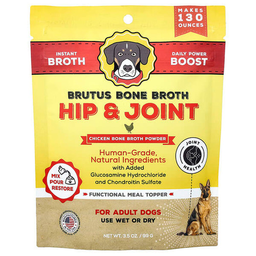 <img alt="Brutus Bone Broth, Hip & Joint, Chicken Bone Broth Powder, For Adult Dogs, 3.5 oz (99 g)" title="Brutus Bone Broth, Hip & Joint, Chicken Bone Broth Powder, For Adult Dogs, 3.5 oz (99 g),"