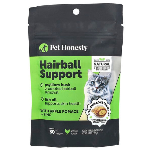 <img alt="Pet Honesty, Hairball Support, For Cats, Chicken, 3.7 oz (100 g)" title="Pet Honesty, Hairball Support, For Cats, Chicken, 3.7 oz (100 g),"