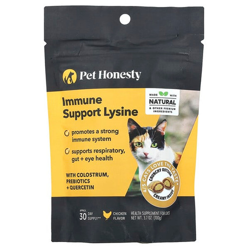 <img alt="Pet Honesty, Immune Support Lysine, For Cats, Chicken, 3.7 oz (100 g)" title="Pet Honesty, Immune Support Lysine, For Cats, Chicken, 3.7 oz (100 g),"
