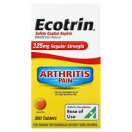 <img alt="Ecotrin, Arthritis Pain, Safety Coated Aspirin, Regular Strength , 325 mg, 300 Tablets" title="Ecotrin, Arthritis Pain, Safety Coated Aspirin, Regular Strength , 325 mg, 300 Tablets,"