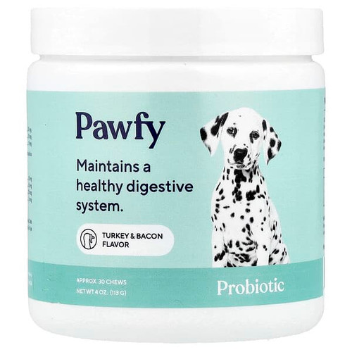 <img alt="Pawfy, Probiotic, For Dogs, 6 Months+, Turkey & Bacon, 30 Chews, 4 oz (113 g)" title="Pawfy, Probiotic, For Dogs, 6 Months+, Turkey & Bacon, 30 Chews, 4 oz (113 g),"