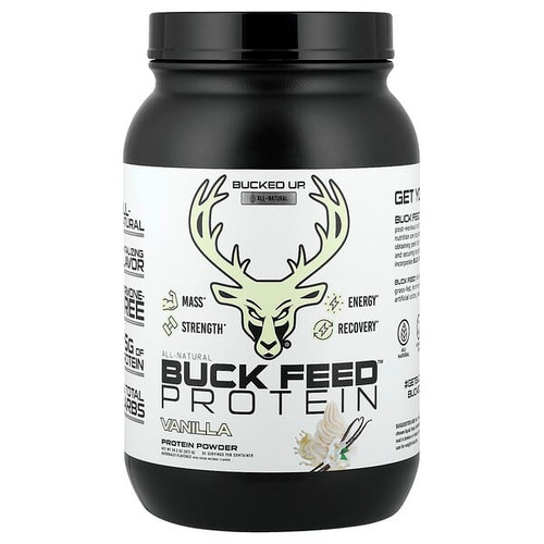 <img alt="Bucked Up, Buck Feed, Protein Powder, Vanilla, 34.3 oz (972 g)" title="Bucked Up, Buck Feed, Protein Powder, Vanilla, 34.3 oz (972 g),"