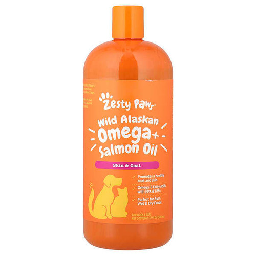 <img alt="Zesty Paws, Wild Alaskan Omega + Salmon Oil, For Dogs & Cats, All Ages, 32 fl oz (946 ml)" title="Zesty Paws, Wild Alaskan Omega + Salmon Oil, For Dogs & Cats, All Ages, 32 fl oz (946 ml),"