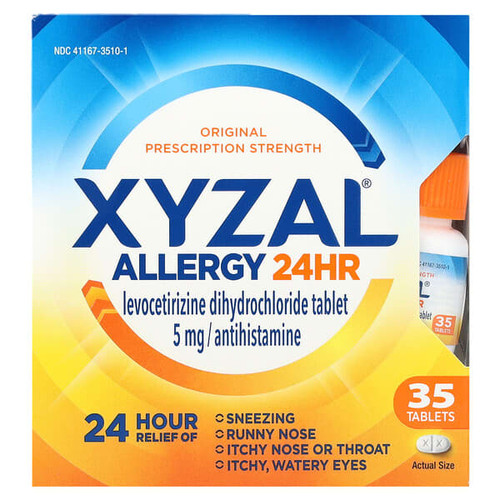 <img alt="Xyzal, Allergy 24HR, 5 mg, 35 Tablets" title="Xyzal, Allergy 24HR, 5 mg, 35 Tablets,"